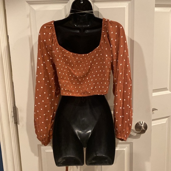 Medium Aeropostale brown with white polka dot - NWT - Picture 2 of 4